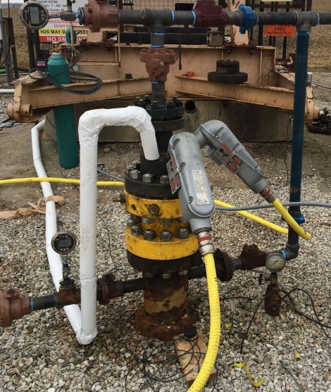 wellhead after installation 