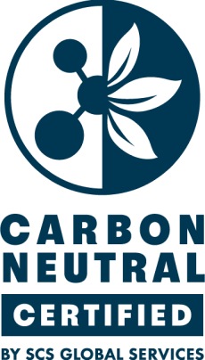 carbon neutrality blue logo 