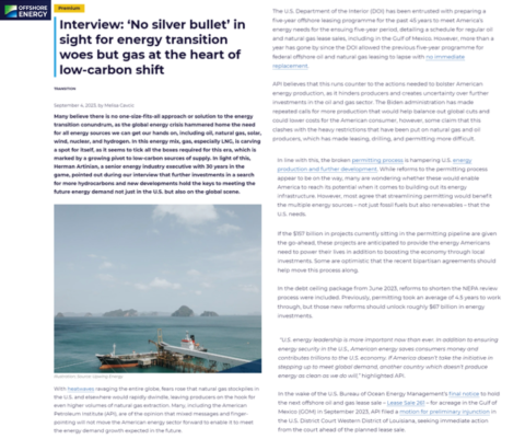 Offshore Energy No Silver Bullet